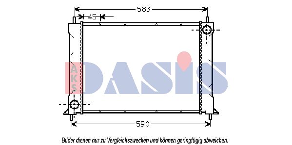 AKS DASIS Jäähdytin,moottorin jäähdytys 100680N